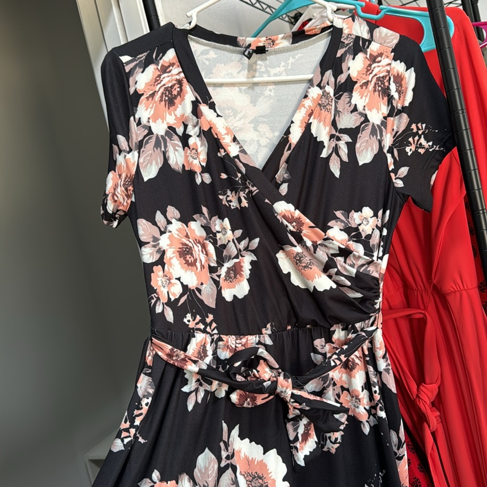 Black Floral Maxi Dress